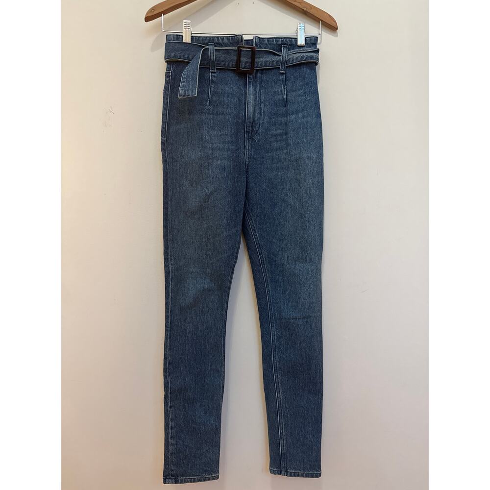 Reformation Kayo High Rise Skinny Jeans Belted Erie Wash Size 24 Classic